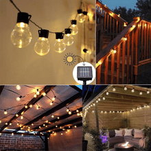 Încarcă imaginea în vizualizatorul Galerie, NOU - Ghirlanda Luminoasa, Cu Incarcare Solara, 10 Becuri LED, Lumina Alb Cald, 8 Moduri De Iluminare, Control Prin Telecomanda, 5 m Lungime