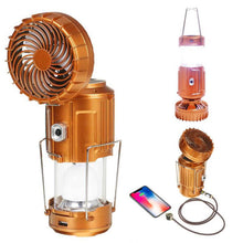 Încarcă imaginea în vizualizatorul Galerie, NOU - Lampa Solara Pentru Camping, Ventilator Incorporat, Lumina LED Cu Raza De 360 De Grade