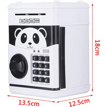 Încarcă imaginea în vizualizatorul Galerie, NOU - Pusculita Interactiva Pentru Copii, Cu Functie De Bancomat, Cod Pin Si Seif, Alb/Negru