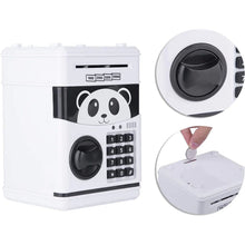 Încarcă imaginea în vizualizatorul Galerie, NOU - Pusculita Interactiva Pentru Copii, Cu Functie De Bancomat, Cod Pin Si Seif, Alb/Negru