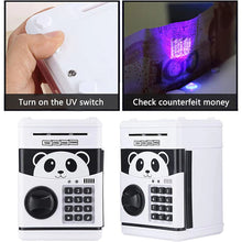 Încarcă imaginea în vizualizatorul Galerie, NOU - Pusculita Interactiva Pentru Copii, Cu Functie De Bancomat, Cod Pin Si Seif, Alb/Negru