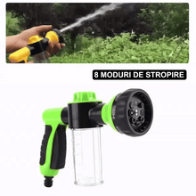 Încarcă imaginea în vizualizatorul Galerie, NOU - Pistol de Stropit si Spalat, Cu 8 Tipuri de Jet, Rezervor Detergent sau Ingrasamant