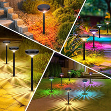 Încarcă imaginea în vizualizatorul Galerie, NOU - Set 2 Lampi Solare Stralucitoare, Cu Reflexii Puternice, Pentru Exterior, Rezistente La Apa, Alb Cald si Multicolor