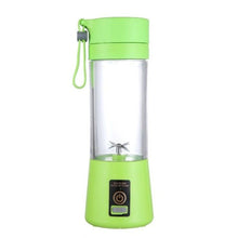 Încarcă imaginea în vizualizatorul Galerie, NOU - Mini Blender Electric Portabil Cu 6 Lame, Incarcare Prin USB, Capacitate 380ml, Verde