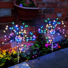 Încarcă imaginea în vizualizatorul Galerie, NOU - Set De 2 Lampi Solare, Tip Artificii, 8 Moduri De Iluminare, Rezistente la Intemperii, 120 LED