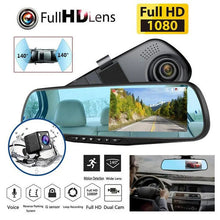 Încarcă imaginea în vizualizatorul Galerie, NOU - Oglinda Retrovizoare Cu Camera Video Fata-Spate Full HD Cu G-Senzor Si Ecran 4.3 Inch