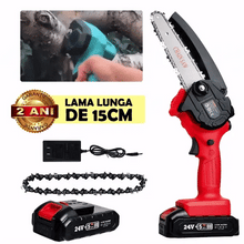 Încarcă imaginea în vizualizatorul Galerie, NOU - REDUCEREA ZILEI: Mini Fierastrau Electric Cu Acumulator + 1x Lant + 1x Lama de 15cm