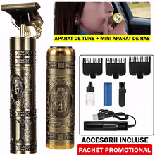 Încarcă imaginea în vizualizatorul Galerie, NOU - Pachet PROMO: Masina PROfesionala Viking X de tuns sau contur + Mini Aparat de Ras CADOU