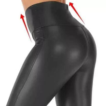 Încarcă imaginea în vizualizatorul Galerie, NOU - 1 + 1 CADOU: Colanti DIVA Fit din Piele Ecologica PREMIUM pentru Talie Normala, Negru