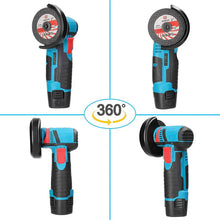 Încarcă imaginea în vizualizatorul Galerie, NOU - Mini Polizor Unghiular Electric cu 2 Acumulatori si 2 Discuri,Flex Portabil, 12V, Disc 76MM