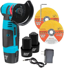 Încarcă imaginea în vizualizatorul Galerie, NOU - Mini Polizor Unghiular Electric cu 2 Acumulatori si 2 Discuri,Flex Portabil, 12V, Disc 76MM