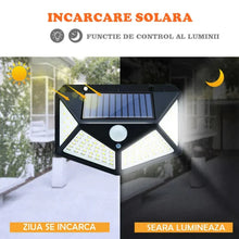Încarcă imaginea în vizualizatorul Galerie, NOU - Set 4 Lampi Solare 100 LED UltraBRIGHT cu kit de prindere CADOU