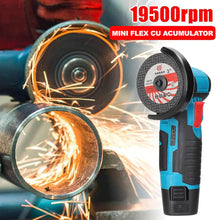 Încarcă imaginea în vizualizatorul Galerie, NOU - PROMO: Mini Polizor Unghiular Electric cu 2 BATERII,Flex Portabil, 12V, Disc 76MM + 6 DISCURI CADOU