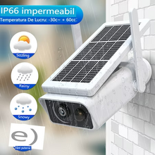 Încarcă imaginea în vizualizatorul Galerie, NOU - Camera de Supraveghere Solara WIFI, 3 MP FullHD, Exterior, Conectare Telefon, Night Vision, Incarcare Solara, Rezistenta la apa