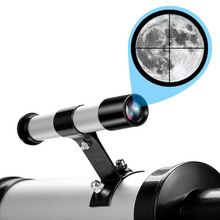 Încarcă imaginea în vizualizatorul Galerie, NOU - Telescop Astronomic Cu Trepied Din Aluminiu, Distanta Focala 360mm Si Prisme De 90°, Argintiu/Negru