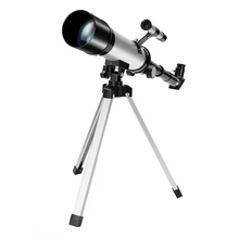 Încarcă imaginea în vizualizatorul Galerie, NOU - Telescop Astronomic Cu Trepied Din Aluminiu, Distanta Focala 360mm Si Prisme De 90°, Argintiu/Negru