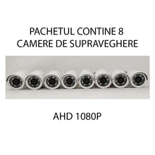 Încarcă imaginea în vizualizatorul Galerie, NOU - Sistem Supraveghere 8 Camere HD, Senzor Miscare, Conexiune PC/Telefon, Interior/Exterior + Hard Disk 500 GB CADOU