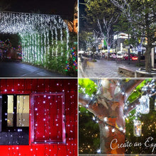 Încarcă imaginea în vizualizatorul Galerie, NOU - Instalatie De Craciun, Cu Incarcare Solara, 1000 LED-uri Mari, Alb Rece, 100 m Lungime