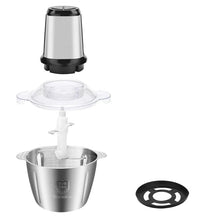 Încarcă imaginea în vizualizatorul Galerie, NOU - Tocator Electric Multifunctional, Pentru Carne, Fructe si Legume, Bol Din Inox, Capacitate 3L, 4 Lame Din Inox, 1000W Putere