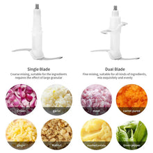 Încarcă imaginea în vizualizatorul Galerie, NOU - Tocator Electric Multifunctional, Pentru Carne, Fructe si Legume, Bol Din Inox, Capacitate 3L, 4 Lame Din Inox, 1000W Putere