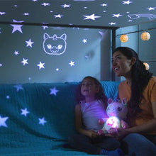 Încarcă imaginea în vizualizatorul Galerie, NOU - Unicorn De Plus, Cu Functie De Lampa De Noapte, Model Cer Instelat