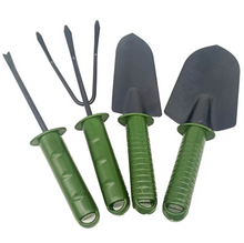 Încarcă imaginea în vizualizatorul Galerie, NOU - Set De 4 Instrumente Pentru Gradinarit, Doua Mini Lopeti, Un Mini Cultivator Si Un Dispozitiv Pentru Gaurit, Metal