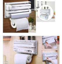 Încarcă imaginea în vizualizatorul Galerie, Dispenser triplu de bucatarie pentru hartie, folie aluminiu si folie stretch