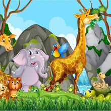 Încarcă imaginea în vizualizatorul Galerie, Covor copii Design 3D model Animale din Jungla, 120 x 180 cm