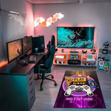Încarcă imaginea în vizualizatorul Galerie, Covor Antiderapant Copii, Mov/Galben/Gri, Play Game, Antiderapant, 120 X 180 CM