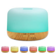Încarcă imaginea în vizualizatorul Galerie, Difuzor uleiuri aromaterapie, 300 ml, led multicolor Andowl Q-T62, Stejar