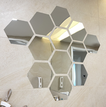 Încarcă imaginea în vizualizatorul Galerie, Oglinzi Decorative Stickere Hexagonale - 12 Bucati