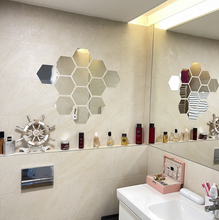 Încarcă imaginea în vizualizatorul Galerie, Oglinzi Decorative Stickere Hexagonale - 12 Bucati