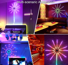 Încarcă imaginea în vizualizatorul Galerie, Banda de artificii led RGB, Bomstom, Bluetooth/USB, control prin telecomanda/telefon, sincronizare audio, 200 de efecte lumini dinamice