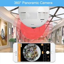 Încarcă imaginea în vizualizatorul Galerie, Camera de supraveghere in bec - IP Wireless HD 960P Panoramica 360 grade
