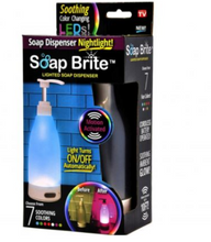 Încarcă imaginea în vizualizatorul Galerie, Dozator de sapun cu lumina LED Soap Brite se poate folosi pentru sapun lichid, gel dezinfectant, lotiune, detergent de vase, gel de dus etc