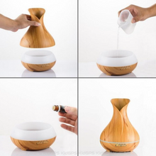 Încarcă imaginea în vizualizatorul Galerie, Difuzor aromaterapie cu ultrasunete, lumina ambientala si rezervor de 400ml