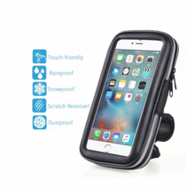 Încarcă imaginea în vizualizatorul Galerie, Suport husa telefon mobil pentru bicicleta si motocicleta, rezistent apa si socuri, touchscreen, 360* rotativ, negru