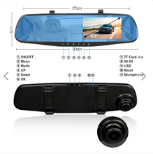 Încarcă imaginea în vizualizatorul Galerie, -Oglinda retrovizoare cu camera HD 1080P, DVR auto, cu microfon si difuzor incorporate + camera suplimentara marsarier