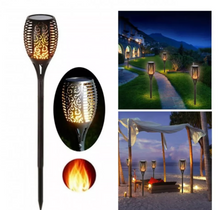 Încarcă imaginea în vizualizatorul Galerie, Lampa solara tip torta cu efect flacara, 51.5 cm