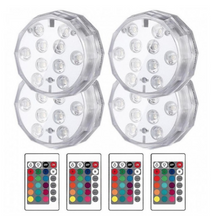 Încarcă imaginea în vizualizatorul Galerie, - Set 4 lampi LED RGB, cu telecomanda, rezistente la apa