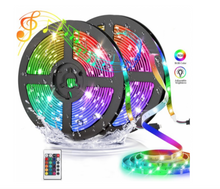 Încarcă imaginea în vizualizatorul Galerie, - Set 2 x Banda LED RGB multicolor cu telecomanda 5 M