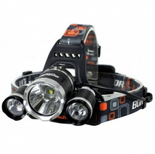 Încarcă imaginea în vizualizatorul Galerie, - Lanterna de cap 3 Led Cree XML, T6, frontala + 2 acumulatori 18650