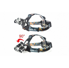 Încarcă imaginea în vizualizatorul Galerie, - Lanterna de cap 3 Led Cree XML, T6, frontala + 2 acumulatori 18650
