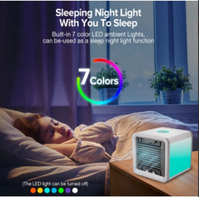 Încarcă imaginea în vizualizatorul Galerie, - Mini Racitor de aer cu lumina RGB 7 culori