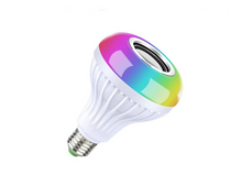 Încarcă imaginea în vizualizatorul Galerie, - Bec inteligent cu difuzor, E27, tip boxa, 12W, bluetooth,