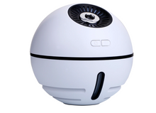 Încarcă imaginea în vizualizatorul Galerie, - Umidificator de aer Ultrasonic Minge Lampa&Ventilator, USB, DC 3.7V, 300ml, baterie 2000ma, Alb