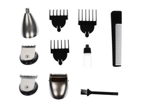 Încarcă imaginea în vizualizatorul Galerie, Masina de Tuns Zenino® - 7 in 1, Precizie Turbo, 4 Capete Diferite, Accesorii Incluse, Trimmer Barba si Par, Argintiu