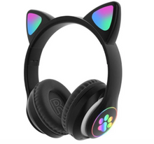 Încarcă imaginea în vizualizatorul Galerie, Casti audio Wireless, urechi de pisica, iluminare LED, Stereo