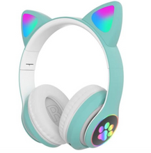 Încarcă imaginea în vizualizatorul Galerie, Casti audio Wireless, urechi de pisica, iluminare LED, Stereo