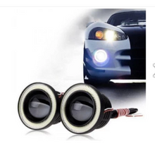 Încarcă imaginea în vizualizatorul Galerie, - Set 2 proiectoare auto cu LED Angel Eyes, 76 mm, lumina alba